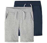 Name it - Kid's Vermo Long Shorts 2-Pack - Shorts size 104, grey