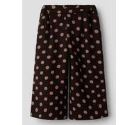 Name It Mini Girls Spot Print Wide Leg Co-ord Trousers, Dark Brown, Size Age: 7 Years Dark Brown