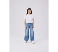 NAME IT Girl's NKFROSE Wide Jeans 5529-BE NOOS Wide Jeans, Medium Blue Denim,