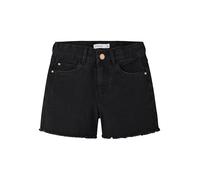 NAME IT Girl's Nkfrose Hw Mom DNM Shorts 8222-Ya Noos, Black Denim, 2-3 Years
