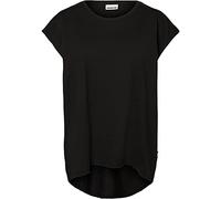 Name It Women's Nmmathilde S/S Loose Long Top Noos T Shirt, Black (Black Black), L UK