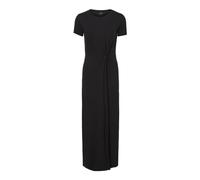 Name It Women's Vmava Lulu SS Ancle Dress Ga Petite, Black, XS