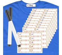 Name Labels, 100 pcs Name Tags with 2 Pens, Clothing Labels No Iron, No Sew, Stick on Labels for Clothes, School Uniforms, Day Care, Nursery, Care Homes