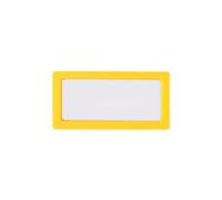 Name Magnets Cabinet Labels 2.8x5.1cm/1.1x2in with Clear Plastic Protectors for Classroom Home Office Garage Refrigerator-Yellow||40pcs