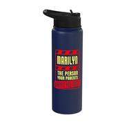 Name Marilyn You Parents Warned You - Funny Marilyn Name Stainless Steel Insulated Water Bottle