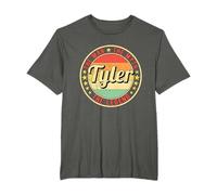 Name Names Tyler The Man The Myth The Legend Black Solid Text T-Shirt