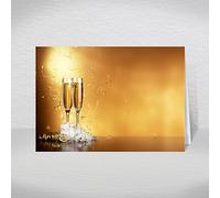 Name Place Cards for Birthdays, Anniversaries, Weddings, Dinners and Special Events: Golden Champagne Table Name Cards (20 without Envelopes)