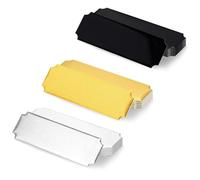 Name Plates with Adhesive Backing, 30 Pack, Metal Aluminium Laser Engraving Blanks, Personalised Trophy Plate Custom Name Tag, 7.5 x 2.5cm, Gold, Silver, Black