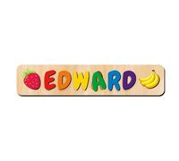Name Puzzle for Kids Personalised Baby Gifts Wooden Name Puzzles for Toddlers 1-3 1st Birthday Baby Gift for Boys and Girls Toddler Learning Toys for Kids Christmas (1 Line, 2 Optional Elements)
