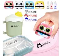 Name Stamp for Clothes Kids Waterproof, Clothing Stamps for Clothes Permanent, Personalised Stamp with Name, Customized Name Tag Labels Stamps Back to School Supplies
