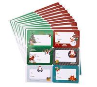 Name Stickers Merry Christmas Labels Stickers Self Adhesive Christmas Sticker Label for Presents Stick on Gifts Box Xmas Present Tags Gift Tags for Gift Wrapping Removable 6cm x 4cm 60 PCS