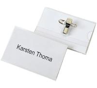 Name Tag 60 x 90 mm with Clip and Safety Pin Pack of 25
