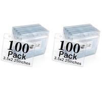 Name Tag Badge ID Card Holders 200 Pack Clear Plastic Horizontal Premium Badge Holder