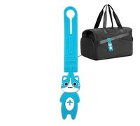 Name Tag for Luggage | Travel Tag - Cute Cat Design Identifier Strap with Signable Back for Hiking Gym Travel Business Camping School Sports Beach Airport