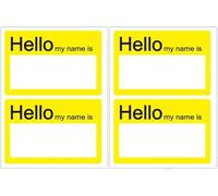 Name Tag Labels Hello My Name is Stickers,2 X 3 inch Name Tag Labels Great for Kids,Employees,Reunions,Professionals,Parties,School,Notebooks,Events/Pack of 200 (Yellow) …