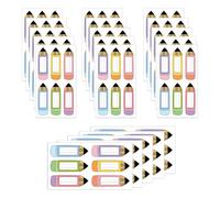 Name Tags Classroom - Reusable Identification Labels, 120 Piece Sticker Set with Border, Compact Waterproof Vinyl, Stress Reliever Tool, for School Kindergarten Daycare Office