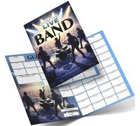Name the Live Band Fundraising Scratch Card. A4 Size - 50 Squares - Double Sided 330gsm Card