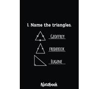 Name The Triangles - Math Teacher Funny Math Notebook: Graph Paper Notebook, Grid Paper for Math and Science Students, Quad Ruled 4x4 110 Pages, 6x6217