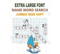 Name Word Search - Extra Large Print Puzzle Book (40pt Font): Relaxing Jumbo Print Word Finds for Girl & Boy Names