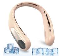 Namecute Portable Neck Fan, Personal Wearable Bladeless Fan for Indoor and Outdoor Use, LED Display, 360° Cooling, 4 Speeds, 6000 mAh USB Rechargeable