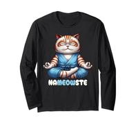 Nameowste Cat Pose Zen Meditation for Cat Lovers Cute Funny Long Sleeve T-Shirt