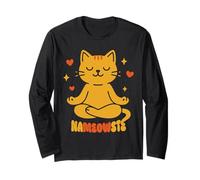 Nameowste Cat Pose Zen Meditation for Cat Lovers Cute Funny Long Sleeve T-Shirt