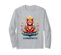 Nameowste Cat Zen Meditation for Cat Lovers Cute Cool Funny Long Sleeve T-Shirt