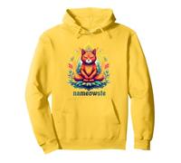 Nameowste Cat Zen Meditation for Cat Lovers Cute Cool Funny Pullover Hoodie