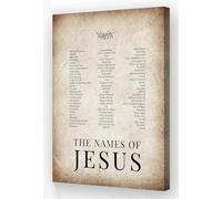 Names of God Bible Poster Vintage Wall Art Old Testament Theology Christian Religious Decor for Church Home Office Classroom Spiritual Growth(Unframed,12x18inch(30x45cm))