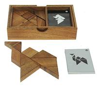 Namesakes® Double Tangram Wooden Box Set - A Fun and Challenging Family Game for Adults and Kids