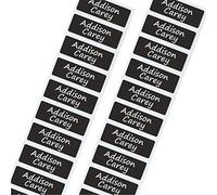 Nametape Express - Black Water Bottle Labels Personalised Dishwasher Proof/Waterproof Nametags/Nametapes by FunnyBone™ Stickers (120 Labels)
