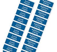Nametape Express - Navy Blue Water Bottle Labels Personalised Dishwasher Proof/Waterproof Nametags/Nametapes by FunnyBone™ Stickers (80 Labels)