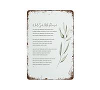 NAMEY Christian Poetry Wall Art Poster, Modern Inspirational Christian Art Print, What God Hath Promised Funny Vintage Metal Tin Sign Decor Bedroom Living Room Kitchen Yard Garden 12 x 8 Inch