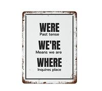 NAMEY Funny Vintage Tin Metal Sign Grammar Errors Wall Art Funny English Classroom Decor English Classroom Posters Decor Linguistics Poster 16x12 Inch Suitable for Home Cafe Garage Wall Decor