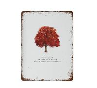 NAMEY I'm So Glad We Live in A World Where There are Octobers, Fall Print, Autumn Wall Art, Fall Home Decor, Autumn Vintage Tin Sign Metal Sign for Home Cafes Office Store Pubs Club 12 X 16 Inch