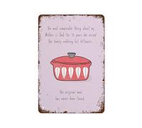 NAMEY Kitchen Art Print Calvin Trillin Leftovers Quote Gourmet Hostess Gift Typographic Art Inspirational Art Wall Art Funny Vintage Metal Tin Sign for Home Coffee 12 x 8 Inch