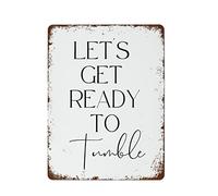 NAMEY Laundry Room Print,Lets Get Ready to Tumble Print,Utility Room Prints,Home Decor,Wall Art Vintage Tin Sign Metal Sign Retro Wall Decor for Home Cafes Office Store Pubs Club 12 x 16 Inch