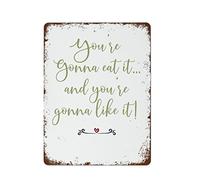 NAMEY Mom-ISM Two Eat It Print You Print from Our Wall Decor Humorous Funny Vintage Metal Tin Sign for Bedroom Living Room Kitchen Yard Garden Wall Decor Gift 12 x 16 Inch Outdoor and Indoor