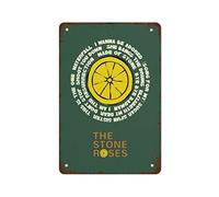 NAMEY Stone Roses Music Art Print Poster Gift Creative Tin Sign Skeleton, Funny Novelty Metal Sign, Vintage Wall Decor for Home Door Garden Bar Restaurant Cafe Office Shop Club Gift 140 X 200mm