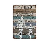 NAMEY to My Dad Poster If I Could Give You One Thing in Life, Gift for Dad from Daughter Retro Tin Sign Vintage Metal Signs Vintage Wall Decor for Home Bar Office Farm Room Metal Poster 8x12 Inch