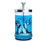 Namgznso Disinfecting Jar, 33 Oz Manicure Container With Removable Basket for Nail Tools, Small Glass Barber Supplies