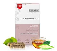 Namhya Ayurveda Glucose Balance | 30-Day Ayurvedic Herbal Tea Blend with Paneer Dodi, Bitter Melon, Guduchi & More | Wellness Support Infusion - 100g Loose Leaf