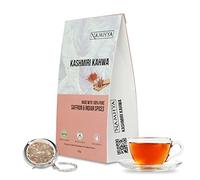 Namhya Kashmiri Kahwa with Pure Saffron, Cardamom, Cinnamon and Rose Petals | 100% NATURAL SPICES | Masala Chai Tea | Brew Hot or Iced Tea | 100 Gms (50 Servings)