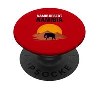 Namib Namibia Elephant Desert Wildlife Retro Sunset PopSockets Adhesive PopGrip
