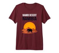 Namib Namibia Elephant Desert Wildlife Retro Sunset Premium T-Shirt