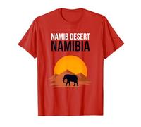 Namib Namibia Elephant Desert Wildlife Retro Sunset T-Shirt