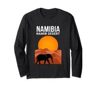 Namib Namibia Elephant Sunset Long Sleeve T-Shirt