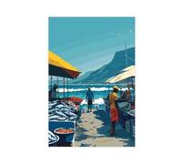 Namibia Fish Market Art Print Canvas Poster Wall Art Decor Print Picture Paintings for Living Room Bedroom Decoration 24x36inch(60x90cm)