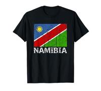 Namibian Flag Of Namibia Distressed Patriotic Men Women Kids T-Shirt