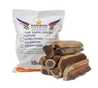 Namibian Hardwood Thornwood Mix Firewood Logs - 10 KG - Dry Guaranteed. Imported From Africa. For Wood Burning Stoves, Log Burners, Fireplaces, Fire Pits, BBQ & Saffa Braai.
